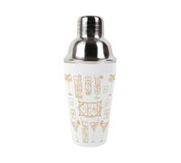 Purely Home Gold Art Deco Cocktail Shaker With Strainer