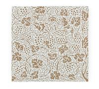 Purely Home Gold Oak Leaves & Berries Large Square Worktop Protector - Smooth Glass Chopping Board
