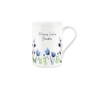 Purely Home Grandma Gift Mug - Blooming Lovely White Floral Bone China Tea Coffee Present Gift Mug