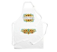 Purely Home Grandmas Kitchen Apron - Sunflower Cooking & Baking Gift For Grandma