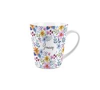 Purely Home Granny Floral Gift Mug - Colourful Flowers Small Latte Mug - Ceramic Tea/coffee Cup Presents For Her