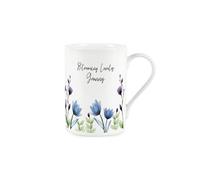 Purely Home Granny Gift Mug - Blooming Lovely Floral Bone China Cup - Tea/coffee Present Mug