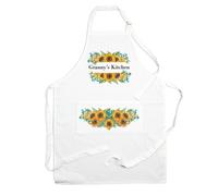 Purely Home Grannys Kitchen Apron - Sunflower Cooking & Baking Gift For Granny