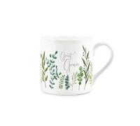 Purely Home Great Gran Ferns & Greenery Mug - Garden Themed Gift for Grandmothers Bone China Mug - Tea/Coffee Hot Drinks Cup Present