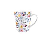 Purely Home Great Gran Gift Mug - Colourful Flowers Small Latte Mug - Ceramic Tea/coffee Cup Presents For Her