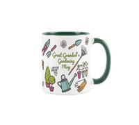Purely Home Great Grandads Gardening Mug - Gardening Accessories & Tools Presents - White & Dark Green Coffee/tea Gift For Gardeners 11Oz