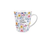 Purely Home Great Grandma Floral Gift Mug - Colourful Flowers Small Latte Mug - Ceramic Tea/coffee Cup Presents For Her