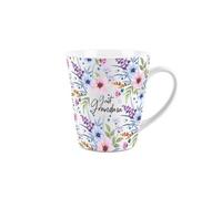 Purely Home Great Grandma Gift Mug - Blue And Purple Floral Design Small Latte Mug - Ceramic Tea/coffee Cup Presents For Her