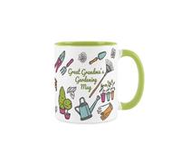 Purely Home Great Grandmas Gardening Mug - Gardening Accessories & Tools Presents - White & Light Green Coffee/tea Gift For Gardeners 11Oz