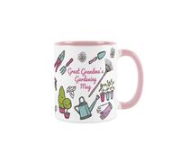 Purely Home Great Grandmas Gardening Mug - Gardening Accessories & Tools Presents - White & Pink Coffee/tea Gift For Gardeners 11Oz