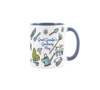 Purely Home Great Grandpas Gardening Mug - Gardening Accessories & Tools Presents - White & Blue Coffee/tea Gift For Gardeners 11Oz