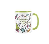 Purely Home Great Grandpas Gardening Mug - Gardening Accessories & Tools Presents - White & Light Green Coffee/tea Gift For Gardeners 11Oz