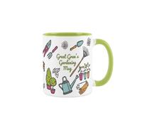 Purely Home Great Grans Gardening Mug - Gardening Accessories & Tools Presents - White & Light Green Coffee/tea Gift For Gardeners 11Oz