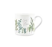 Purely Home Great Nan Ferns & Greenery Mug - Garden Themed Gift for Great Grandparents Bone China Mug - Tea/Coffee Hot Drinks Cup Present