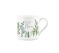 Purely Home Great Nanny Ferns & Greenery Mug - Garden Themed Gift For Great Grandmothers Bone China Mug - Tea/coffee Hot Drinks Cup Present