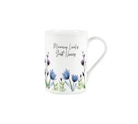 Purely Home Great Nanny Gift Mug - Blooming Lovely Floral Bone China Cup - Tea/coffee Present Mug