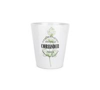 Purely Home Green Label Herbs Coriander Plant Pot - Small Ceramic Plant Pot Gift