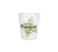 Purely Home Green Label Herbs Peppermint Plant Pot - Small Ceramic Plant Pot Gift