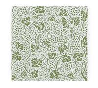 Purely Home Green Oak Leaves & Berries Large Square Worktop Protector - Smooth Glass Chopping Board