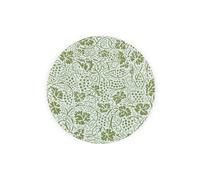 Purely Home Green Oak Leaves & Berries Textured Glass Round Trivet - Small Kitchen Chopping Board