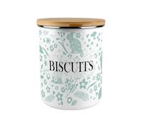 Purely Home Green Rabbits Biscuit Tin - Wildlife & Nature 2.7L Extra-Large Enamel Kitchen Storage Canister Gifts
