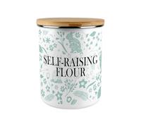 Purely Home Green Rabbits Self-Raising Flour Canister - Wildlife & Nature 2.7L Extra-Large Enamel Kitchen Storage Tin Baking Gifts
