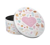 Purely Home Handmade With Love Personalised Cake Tin - Baking Gifts for Her - Large Round Metal Kitchen Storage Container 23 x 10cm