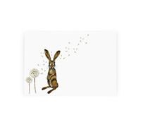Purely Home Hare & Dandelions Worktop Saver - Small Textured Glass Chopping Board