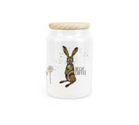 Purely Home - Hares & Dandelions - Decaf Coffee Canister - Kitchen Storage Jar