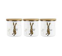 Purely Home - Hares & Dandelions - Decaf Tea, Decaf Coffee & Sugar Canisters - Kitchen Storage Jars (Large)