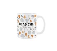 Purely Home Head Chef Mug - Humourous Trades Funny Novelty Gift - Tea/coffee White Ceramic Cup Present For Chefs/cooks