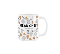 Purely Home Head Chef Mug - Humourous Trades Funny Novelty Gift - Tea/Coffee White Ceramic Cup Present for Chefs/Cooks