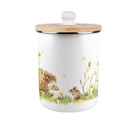 Purely Home Hedgehog & Mouse Compost Caddy - Metal 2L Decorative Food Waste Bin