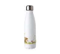 Purely Home Hedgehog & Mouse Stainless Steel Water Bottle - Wildlife Gift For Animal Lovers - Double Walled 500Ml Metal Hot/cold Drinks Bottle