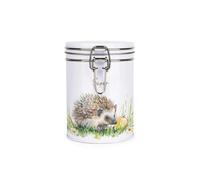 Purely Home Hedgehog Sugar Canister - Countryside Wildlife Creatures - Metal Clip Lid Kitchen Food Storage Jar/container 700Ml (13Cm X 9.5Cm)