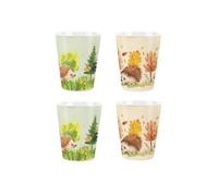 Purely Home Hedgehogs Ceramic Egg Cups - Seasonal Kitchen Gift Box Set Of 4