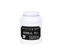 Purely Home Herbal Tea Canister -Black Chalkboard-Style Small Domed Kitchen Storage Tin