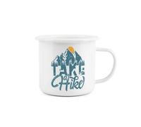 Purely Home Hiking Enamel Mug - Take A Hike Mountains Novelty Durable Hot Drinks Outdoor Cup For Travel Picnics Home Hiking