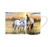 Purely Home Horses British Wildlife Mug - Countryside Animals/Birds Artwork - Tea Coffee Hot Drinks Ceramic Mug Gift/Present