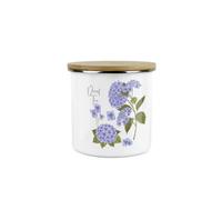 Purely Home Hydrangea Flowers Decaf Tea Storage Canister - Purple Floral Metal/enamel Medium Kitchen Hot Drinks Storage Container