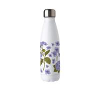 Purely Home Hydrangea Flowers Stainless Steel Water Bottle - Floral Lilac Presents For Her - Double Walled 500Ml Metal Hot/cold Drinks Bottle