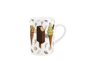 Purely Home Ice Cream Mug - Novelty Whippy & Soft Serve Cones Summer Gift - Tea/Coffee Ceramic Drinks Cup Present