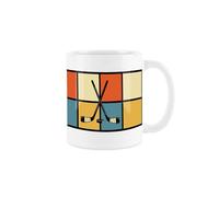 Purely Home Ice Hockey Mug - Colourful Hockey Stick Puck Skating Sports Gift - Tea/Coffee Ceramic Cup Present for Hockey Fans