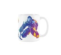 Purely Home Ice Hockey Mug - Sports Mug Abstract Paint Effect - White Mug Coffee/Tea Gift for Sports Lovers