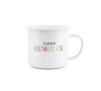 Purely Home I'd Rather Be Enamel Mug - I'd Rather Be Anywhere Else Novelty Durable Hot Drinks Outdoor Cup For Travel Picnics Home Hiking