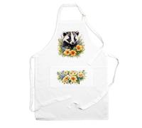 Purely Home In The Willows Creatures & Flowers Badger Apron - Floral Gifts For Her - Cooking & Baking
