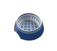 Purely Home Indigo Effect Melamine Pet Bowl - Medium Food Bowl For Dogs