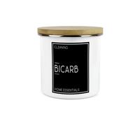 Purely Home Inverted Minimalist Bicarb Storage Canister - Natural Black & White Modern Décor - Enamel 1.2L Home & Kitchen Storage Container