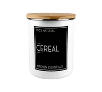 Purely Home Inverted Minimalist Cereal Storage Canister - Stylish Black & White Kitchen/home Large Enamel Food Storage Jar With Lid Gift