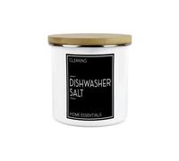 Purely Home Inverted Minimalist Dishwasher Salts Storage Canister - Black & White Modern Décor - Enamel 1.2L Home & Kitchen Storage Container
